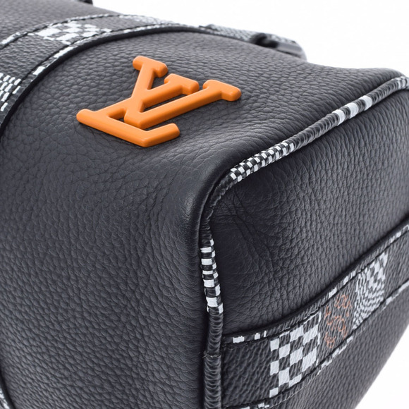 LOUIS VUITTON Distorted Keepall XS Black Leather Shoulder Bag - Picture 7 of 9